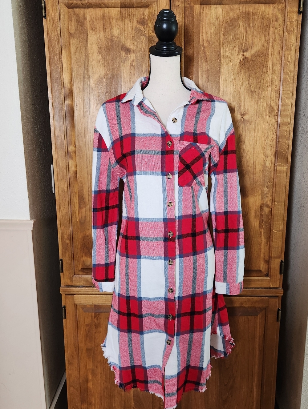 Dizzy Lizzy Plaid Flannel Dress | Small